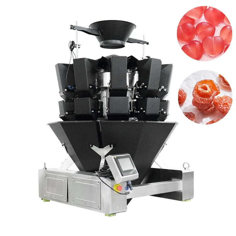 High Precision 10 Heads Multihead Weigher Jelly Candy Screw /Marshmallow packing machine
