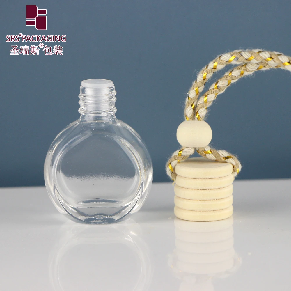 SRS 8ML Car hanging glass bottle perfume freshener/car freshener hanging car air