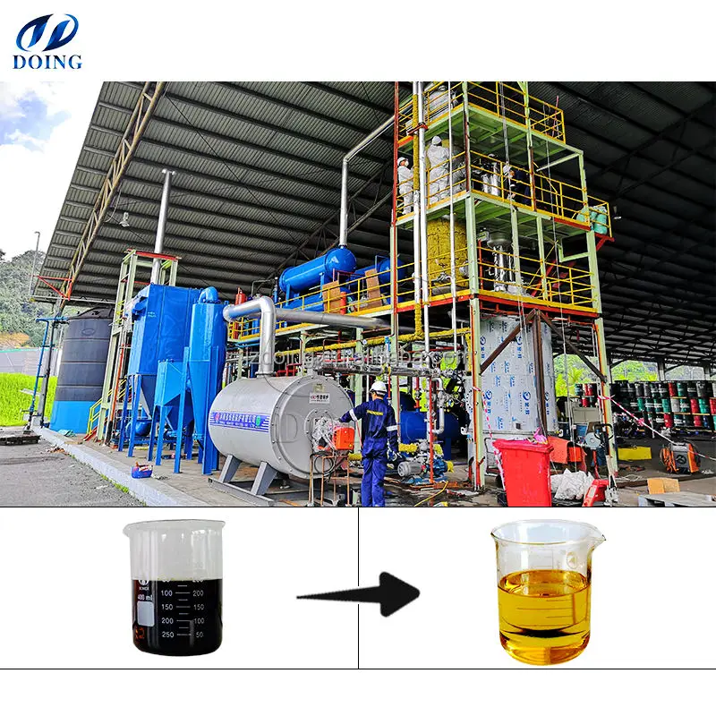 Profitable used oil to diesel distillation machine waste oil refinery plant for sale