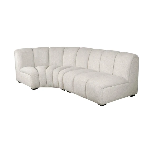 High end velvet modern fat round sofa day bed C shape huge sofa for villa furniture