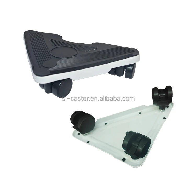 440lbs furniture mover with strengthen steel plate transport mental trolley with three-wheel swivel castor Plate Dolly