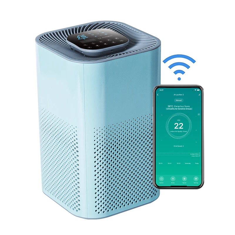 15W air purifier home WIFI control Activated carbon air purifier hepa filter true hepa h13 filter