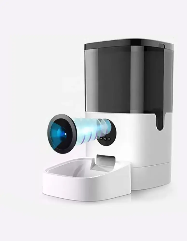 New Smart Wifi Remote Control Pet Feeder Microchip Automatic Dog Pet Bowls Food Feeder with camera