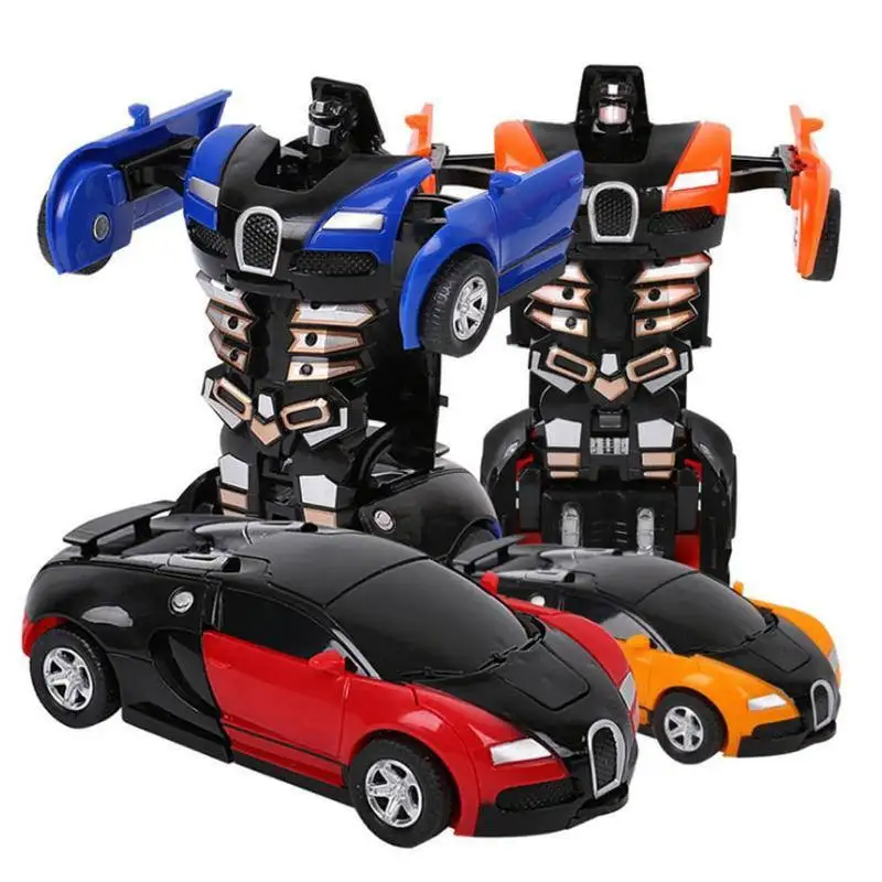 Wholesale Transformation Robot Toy Car Anime Action Figure Toys ABS Plastic Collision Transforming Model Gift for Children