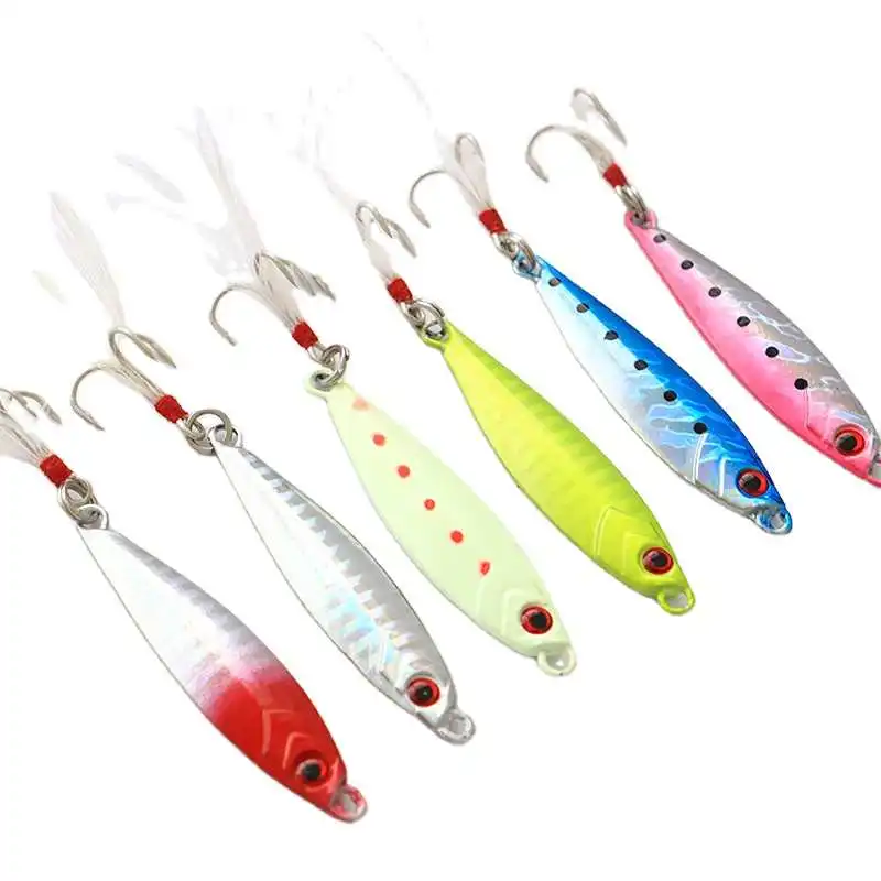 5/10/15/20/24/30g берег литья крючковый лов, ведущая рыбу морской окунь рыболовные приманки искусственные приманки рыболовные снасти