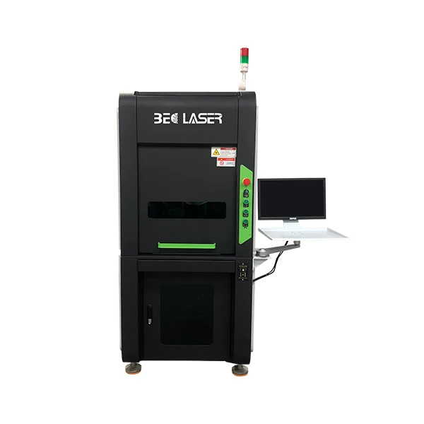 Enclosed Fiber Laser Engraving Machine  2.5D 3D  60W 70W 100W  Fiber Laser Marking Machine For Metal wood  gold silver jewelry