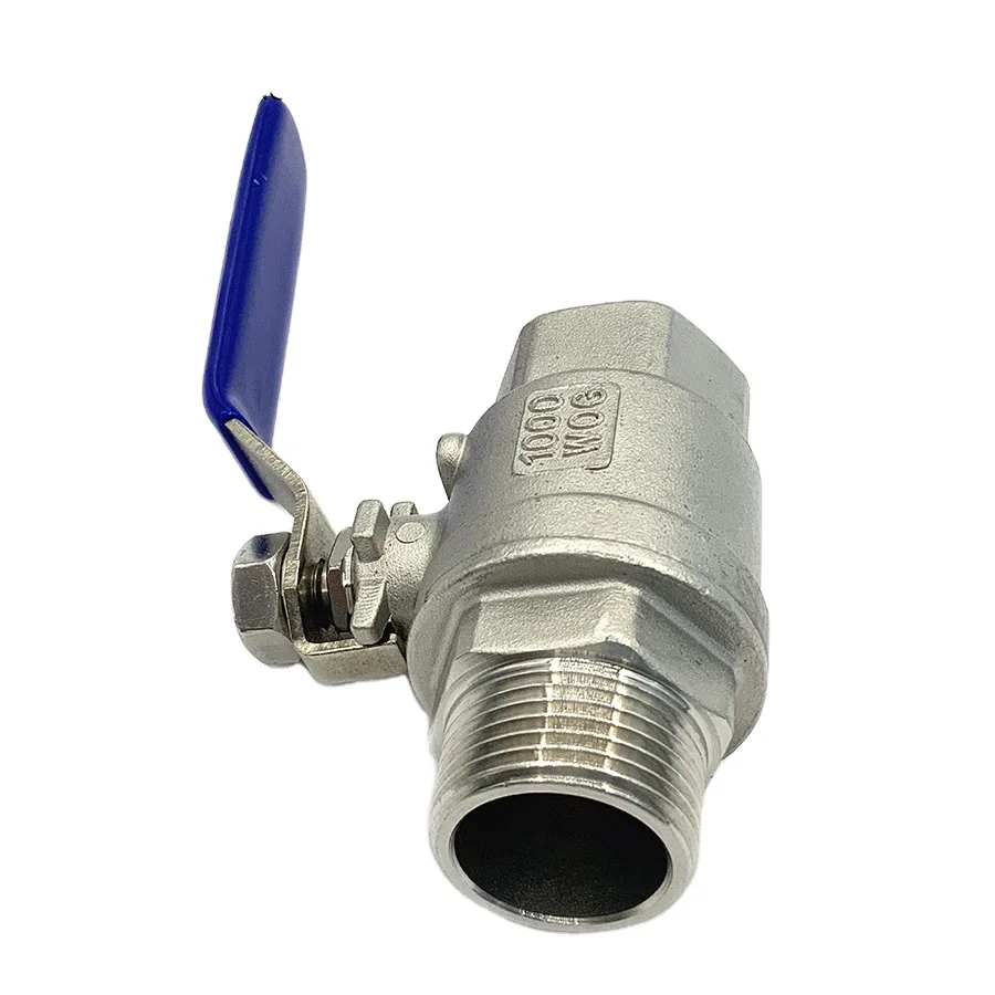  Шаровой кран из нержавеющей стали 1/2 3 4 дюйма BSP BSPT NPT SS 304 316l WCB CF8 cf8m 1000 wog наружная резьба 2