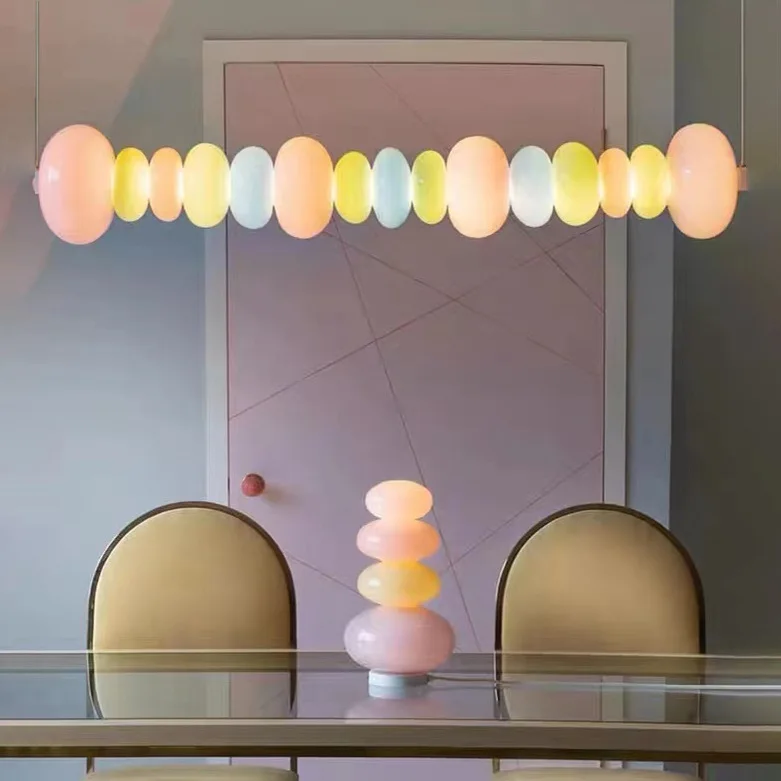 Modern fashion candy cute led iridescent table lamp girly gift macaron colorful decorative desk lamp