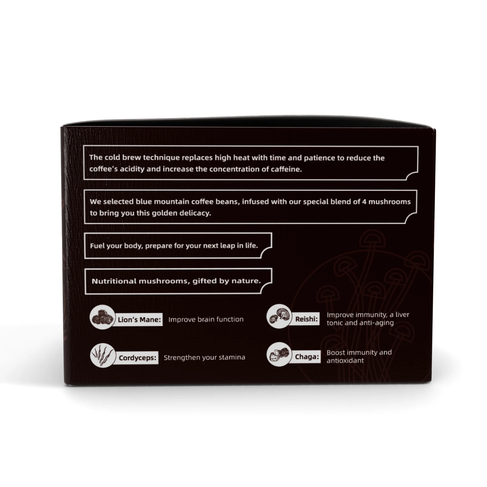 Instant Coffee Mix Reishi Mushroom Extract 4 in 1 Healthy Drink 100% Organic