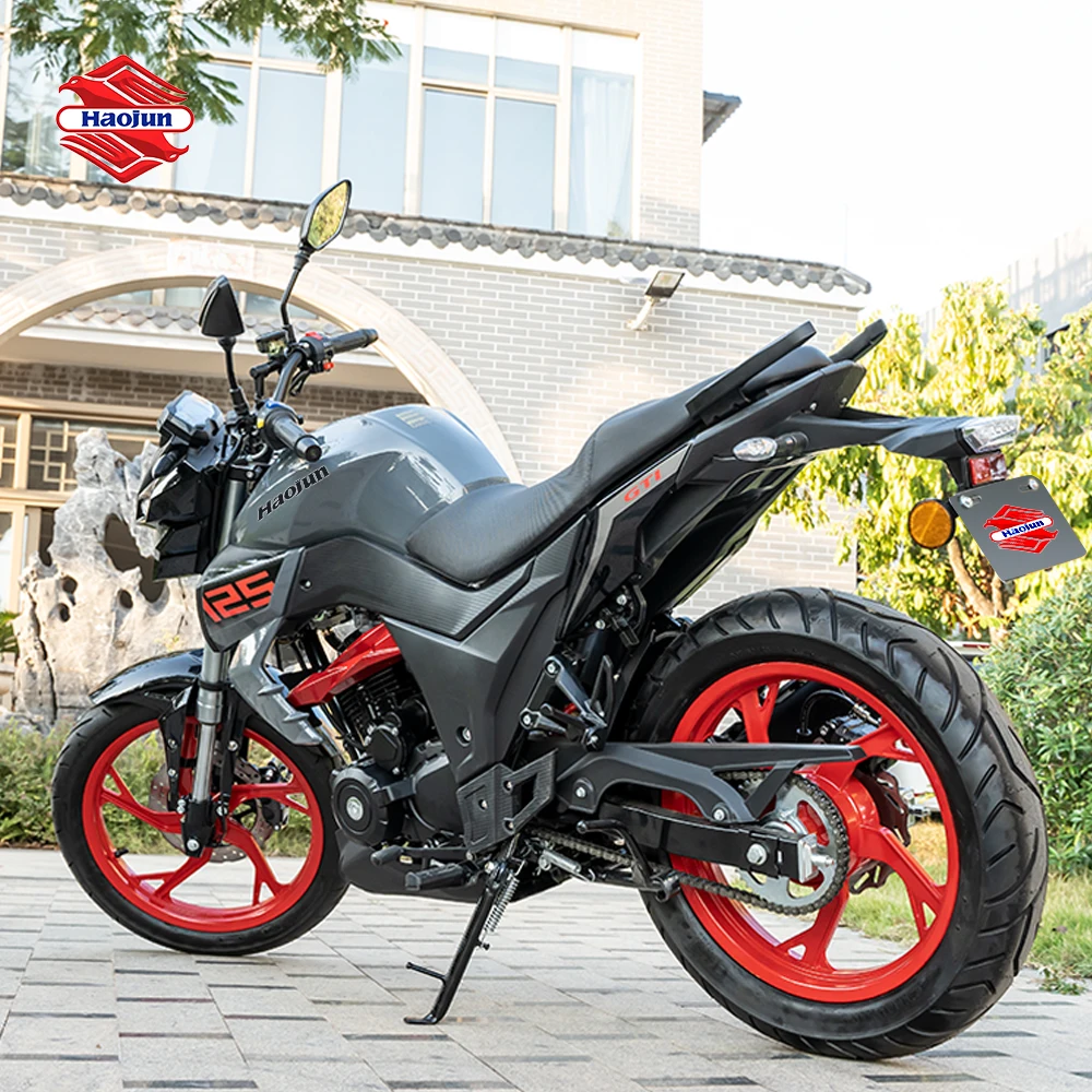wholesale cheap high speed 125 cc 150 cc gas powered gasoline motorcycle scooter racing motorbike for sale