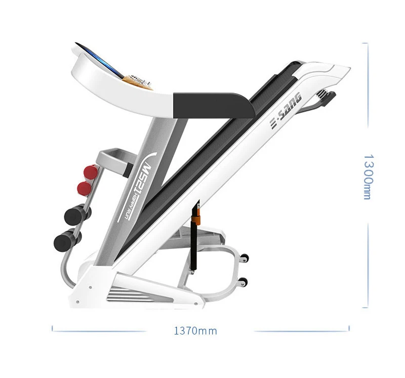 EQi  Viewable Solid Strong Noiseless Treadmill Handheld Running Machine Fitness Equipment