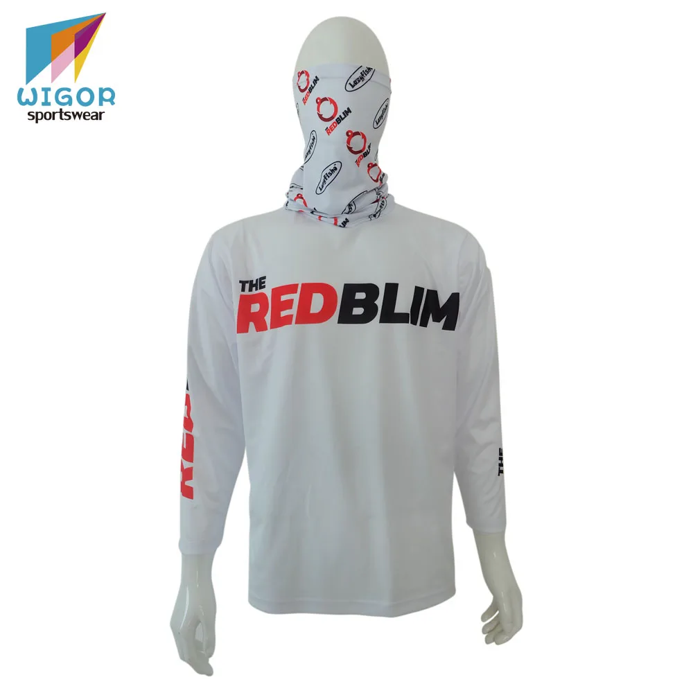 Poly-spandex Fabric Coolmax Anti-uv Long Sleeve Fishing Shirts UPF 50+ Digital Print Fishing Wear Outdoor Shirts