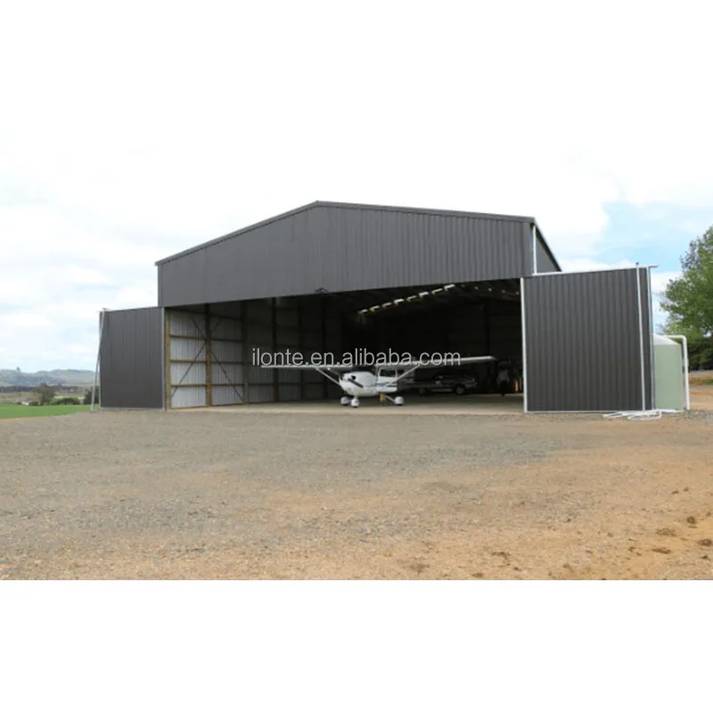 LONTE Steel Structure Aircraft Storage Building Hangar Prefabricated Sandwich Panel Pre-Engineered Airplane Hangar