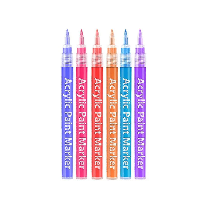 Glow in The Dark Rock Paint Set Acrilyc Graffiti Metal Wood Acyline Set Wholesale Acrylic Paint Marker Pen