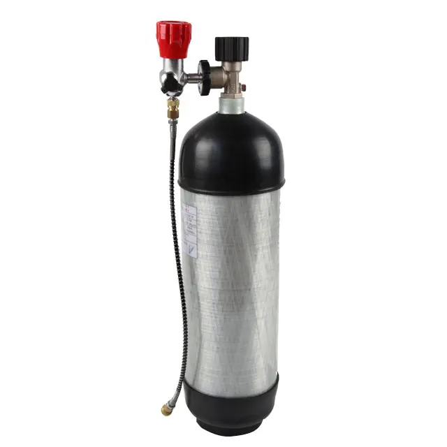 High Pressure  6.8L 30Mpa  Carbon Fiber Pipe Cylinder with Pcp Gun Valve