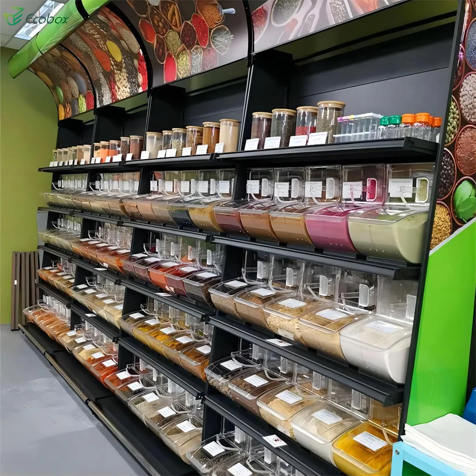 Retail adjustable supermarket display wall mounted candy display rack