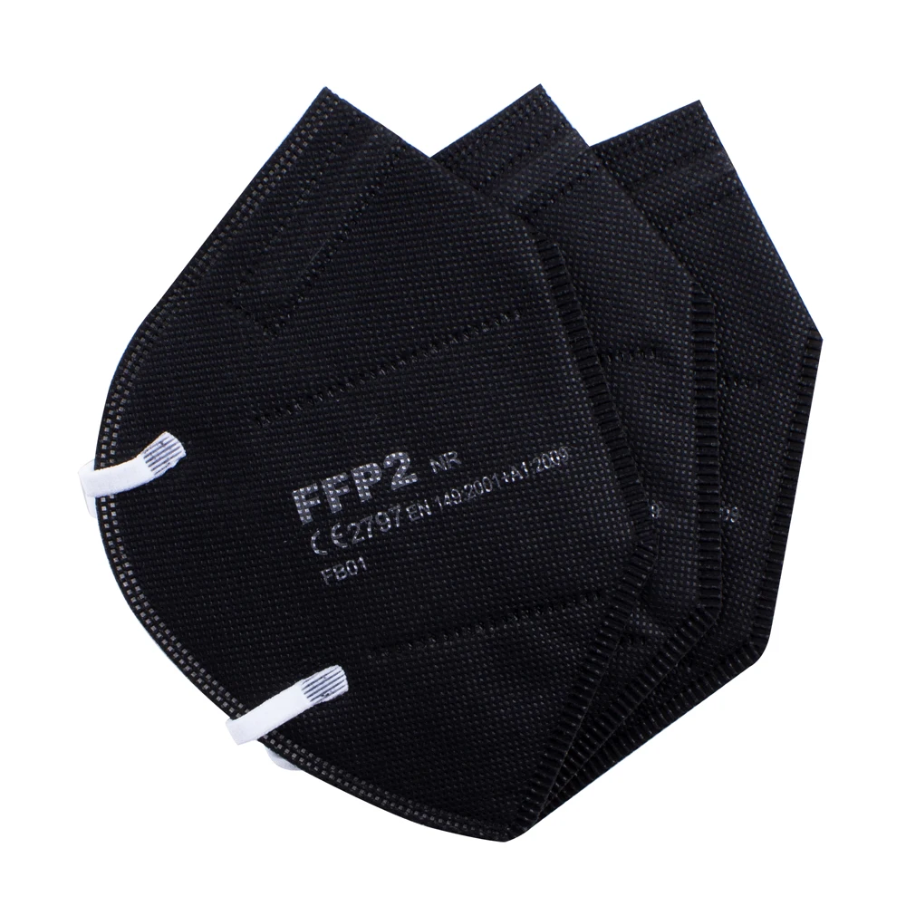 
FFP2 Black Mask CE EN 149 Disposable Face Mask Black Color FFP2 Facemask ffp2mask Respirator ffp 2 Black Masks 