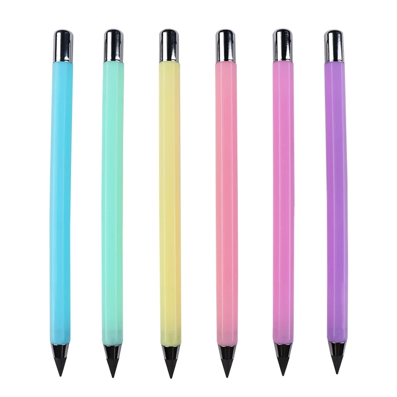 Kids pencil not need to be sharpened school eternal pencil with colorful body can print customized logo (1600388082853)