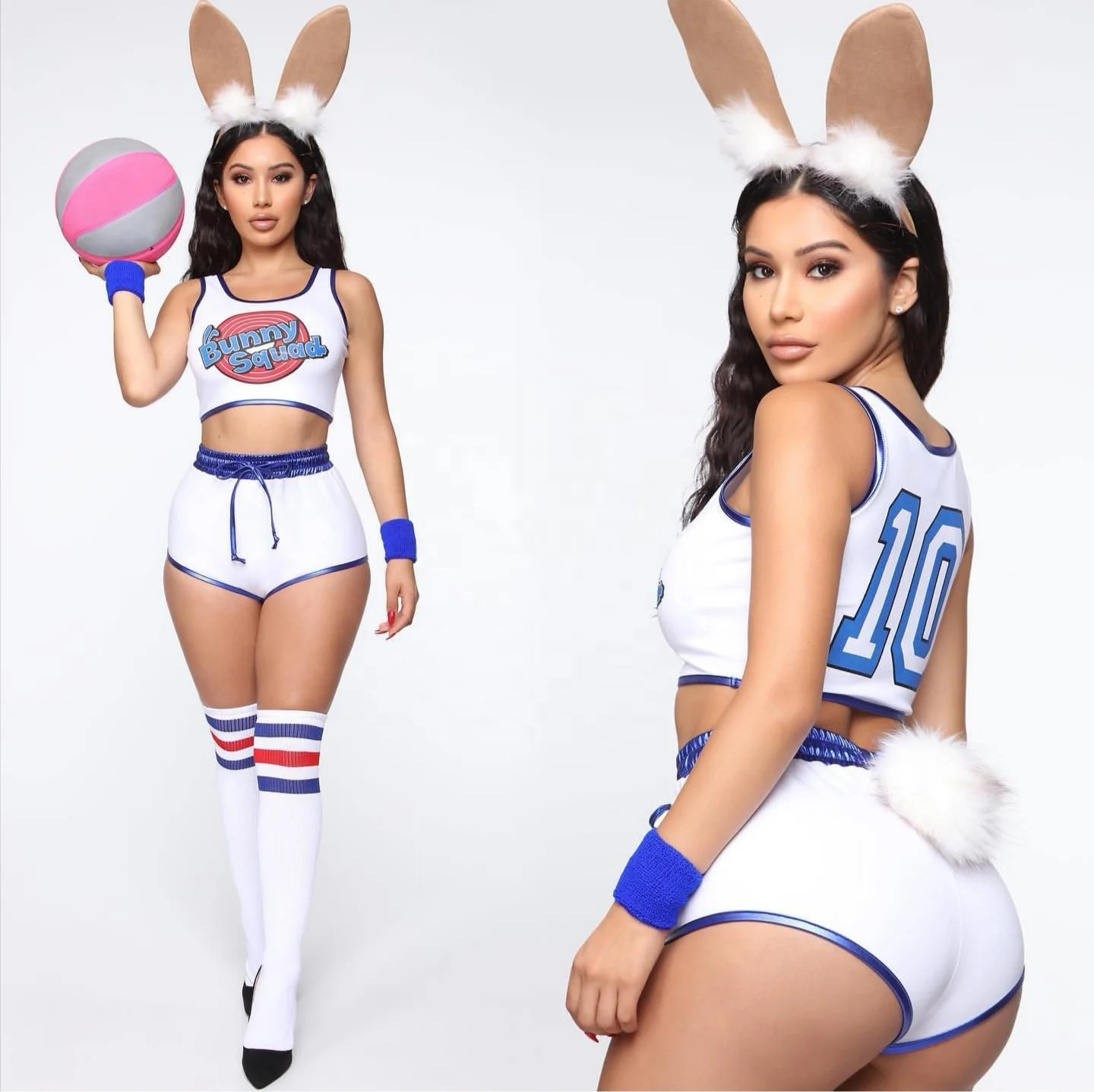 Halloween Costume Women Cosplay Uniform Sexy Lingerie Gleeing Cheerleader Costume Set Halloween Costume Femme