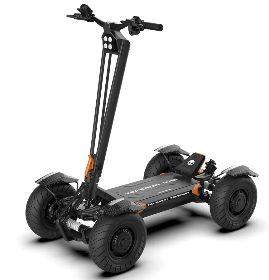TEVERUN TETRA 60ah Battery Sine Wave TFT Display with MAX 6000w Dual Motor E-ABS Brake Electric Scooter FIGHTER 11+