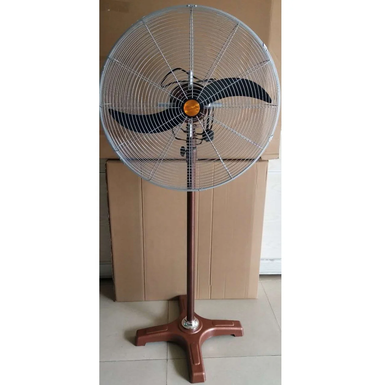 
Luxurious bronze color 20 24 26 30 inch Hot-selling 3 or 2 aluminum blade velocity powerful Industrial Pedestal Fan Stand Fan 