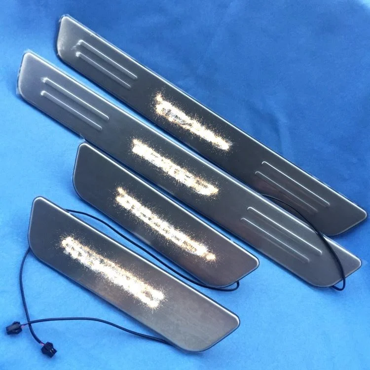 Stainless steel led car door sill plate light for mazda3 2015-2018