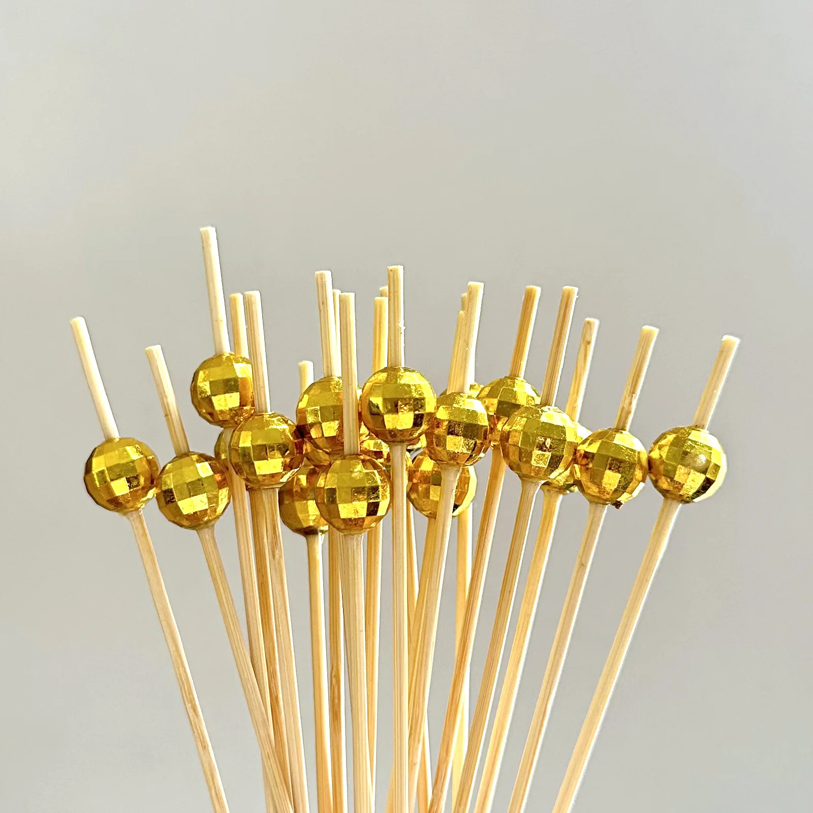 Handmade 4.7 Inch Bamboo Wooden Fruit Stick Eco-Friendly Disposable Food Skewers Cocktail Charcuterie Cup Custom Party