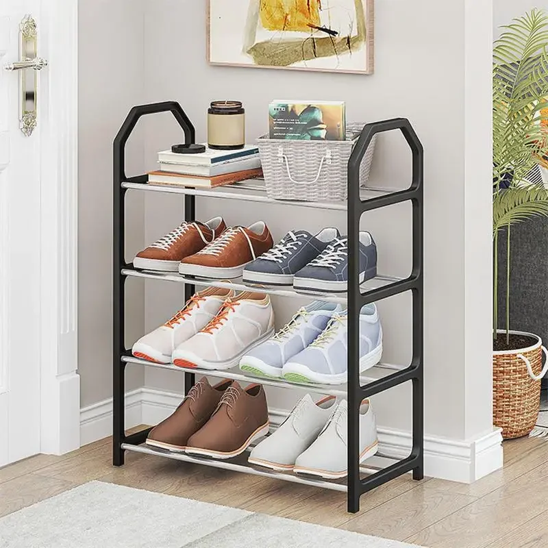 Promotional Wholesale Space Saving Simple Metal Living Room Organizer Shoe Rack Stand Holder