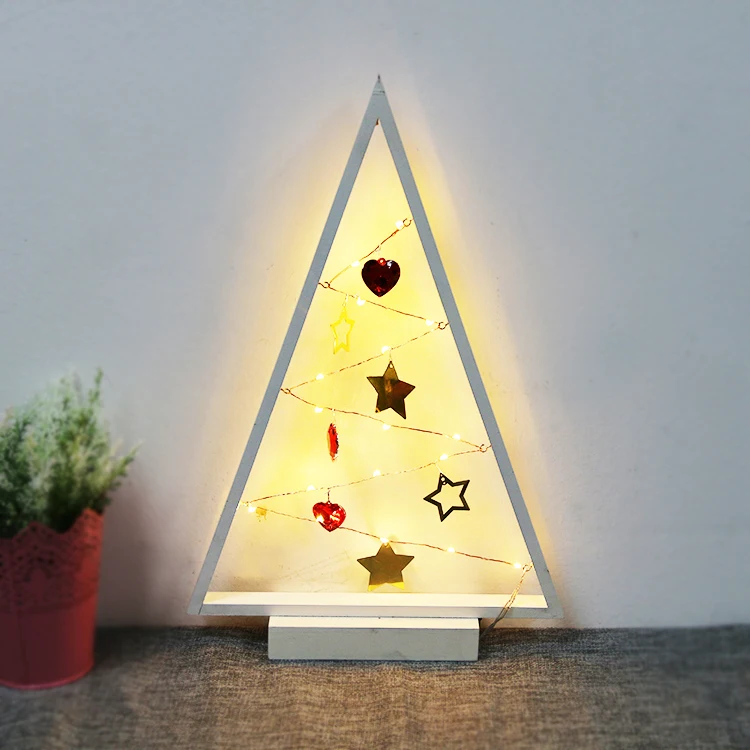 15L Warm White LED Wooden Christmas Tree rustic christmas decorations light