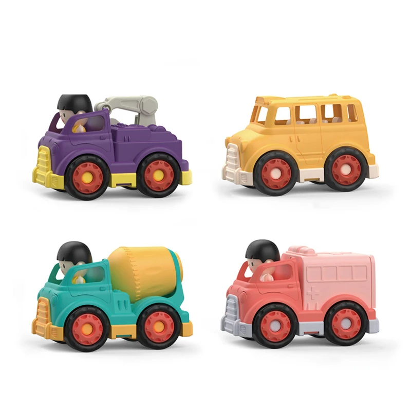 Free wheel excavator blender school bus ambulance china cool kids cartoon truck toy