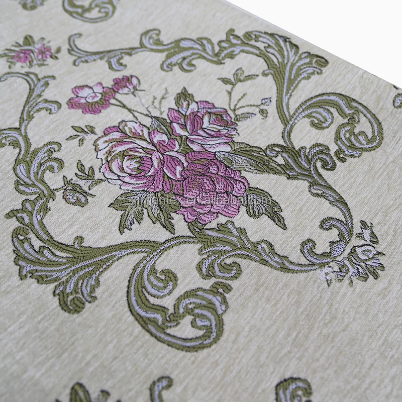 Luxurious brocade chenille jacquard fabric for garment