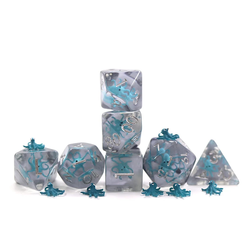 Прозрачные кубики Dnd круглые края для Dnd Rpg