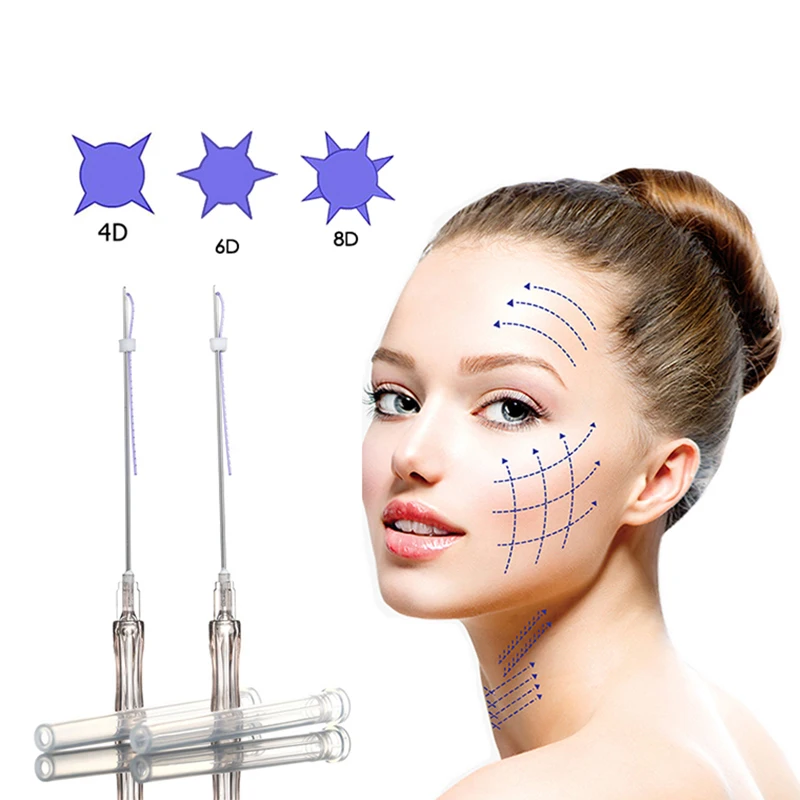 CE Certification Facial Nose Breast Lifting PDO/PCL/PLLA Cog Lift 3D 4D 6D 8D Korea Face Lifting Threads