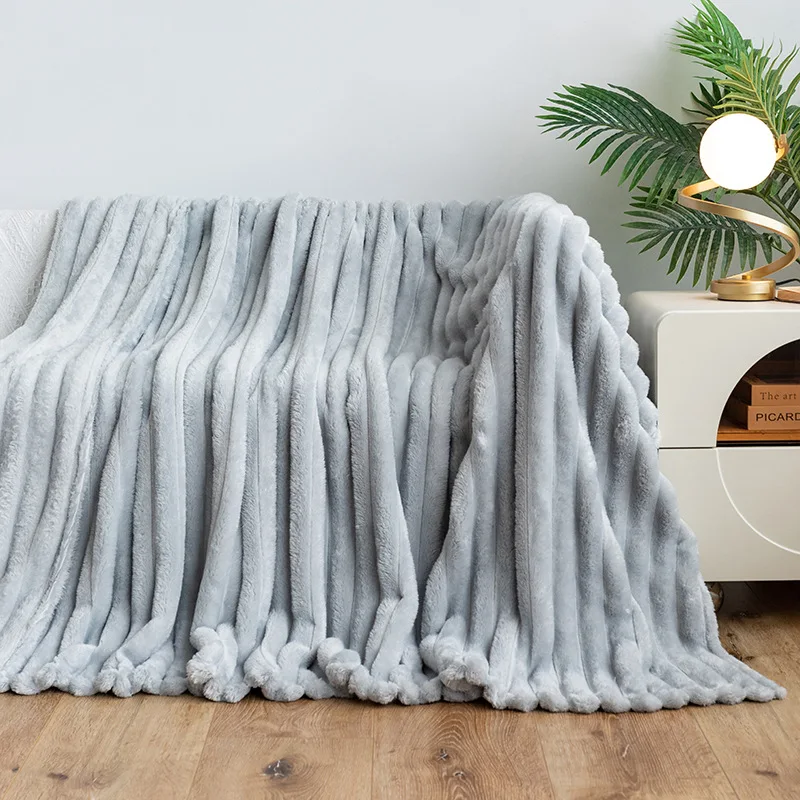 Super Soft Thickened Blankets For Winter King Size Plush Fleece Throw Flannel  Wool Blanket For Bed
