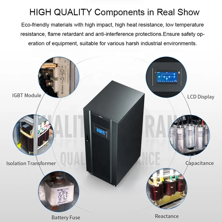 Prostar 40KVA 32KW Industrial Online UPS Three Phase for Data Center Medical Equipment