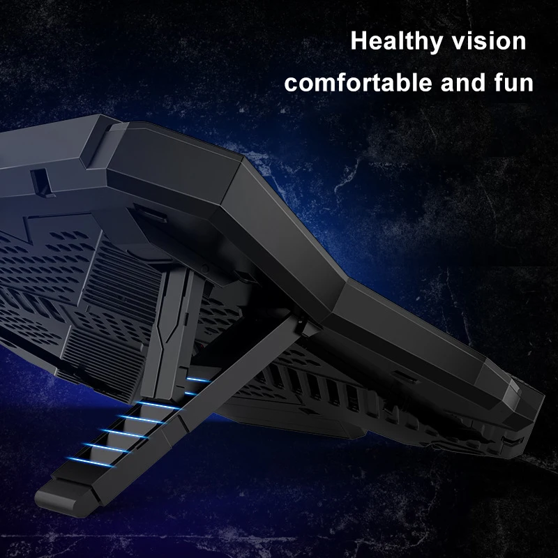  Новый радиатор для ноутбука RGB с шестью вентиляторами регулируемая охлаждающая