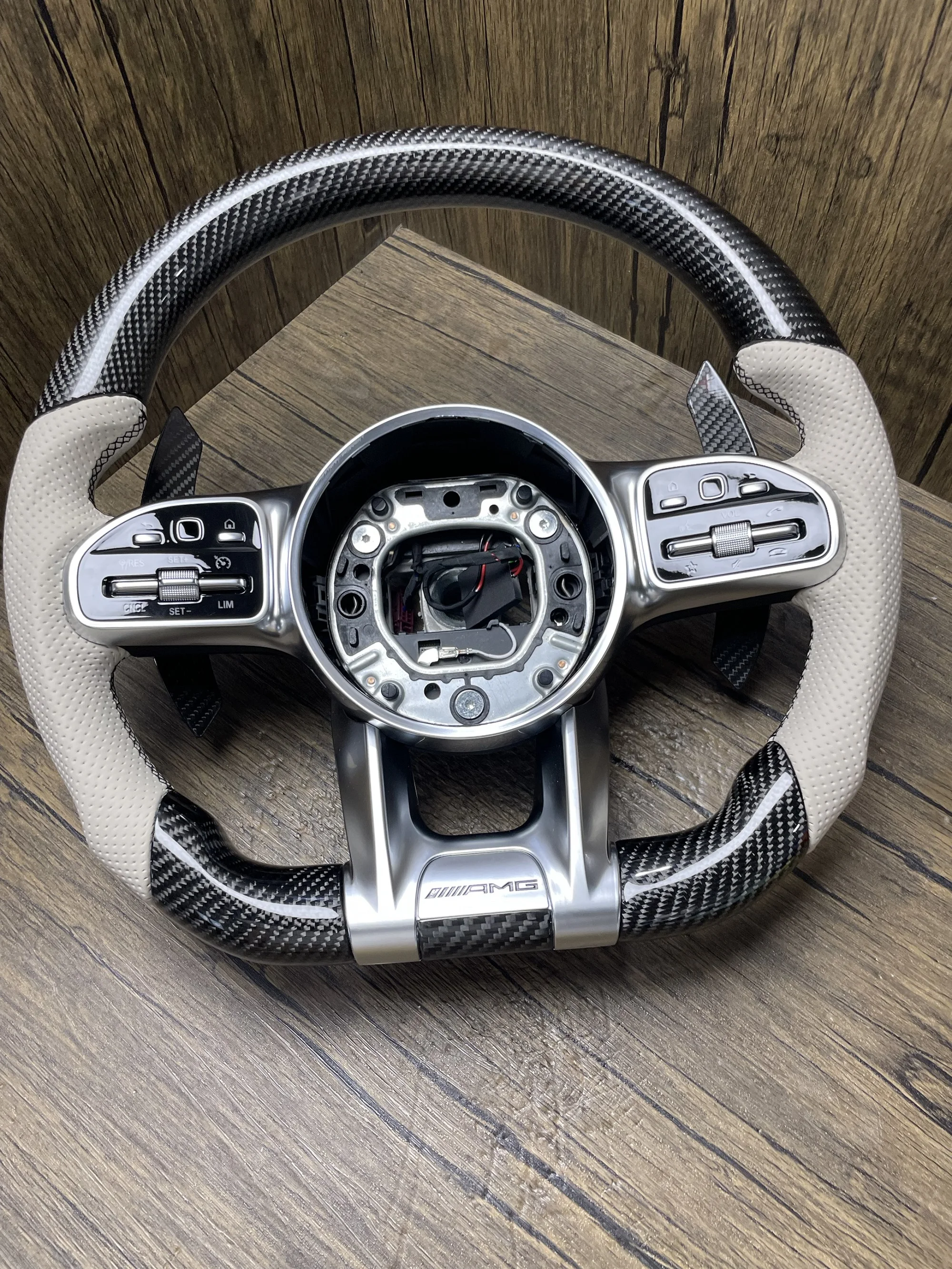 Carbon Fiber LED Steering Wheel for Mercedes Benz A C E S G Class CLS AMG W177 W205 S205 W213 W222 C257 X166 A35