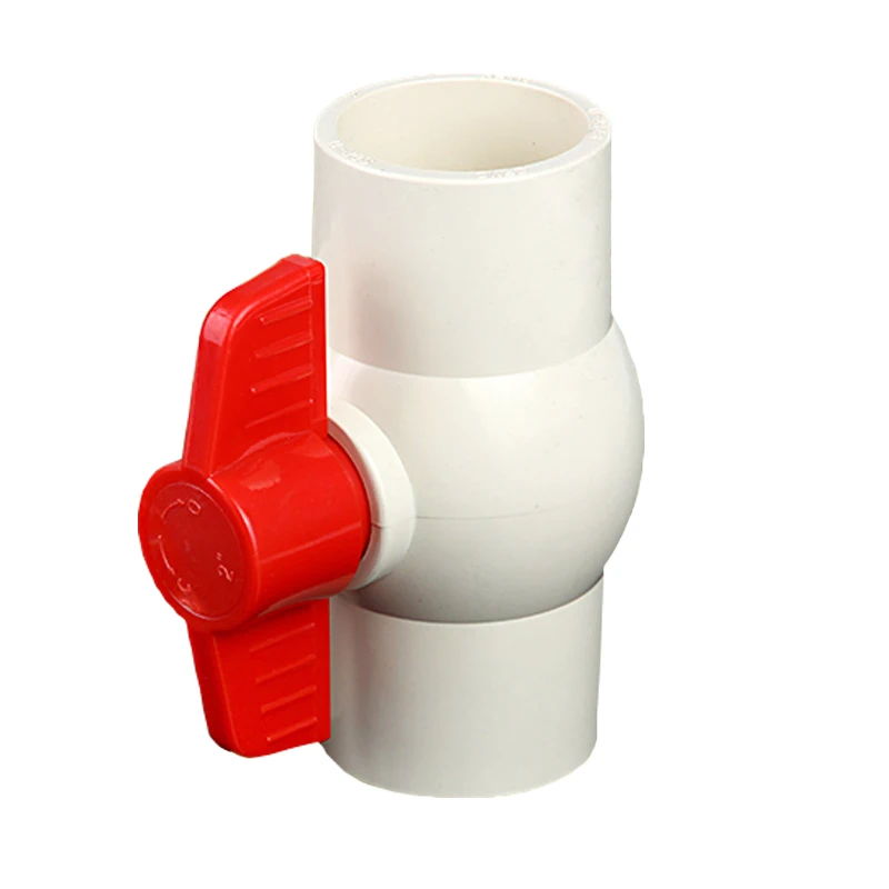 Factory direct sales plastic socket thread butterfly handle PVC ball valve