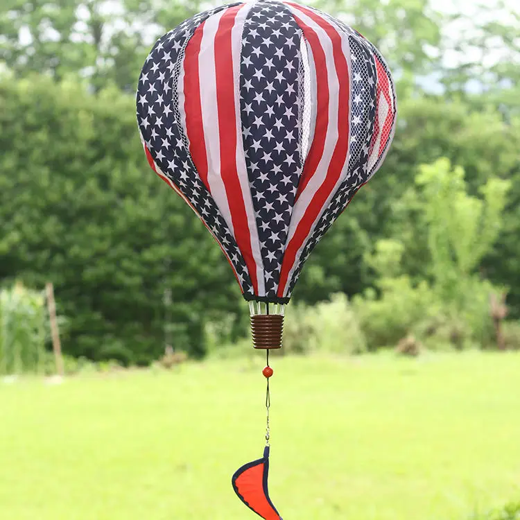 BAILING Us National Day Colorful Garden Hanging Wind Spinner Decoration Hot Air Balloon Wind Spinners
