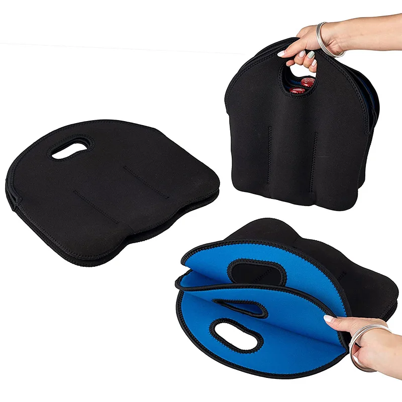 Custom Insulated Neoprene Wine Bear Can Carriers Bag Tote Bag for Travel with Carry Handle Cooler Bottle Sleeves
