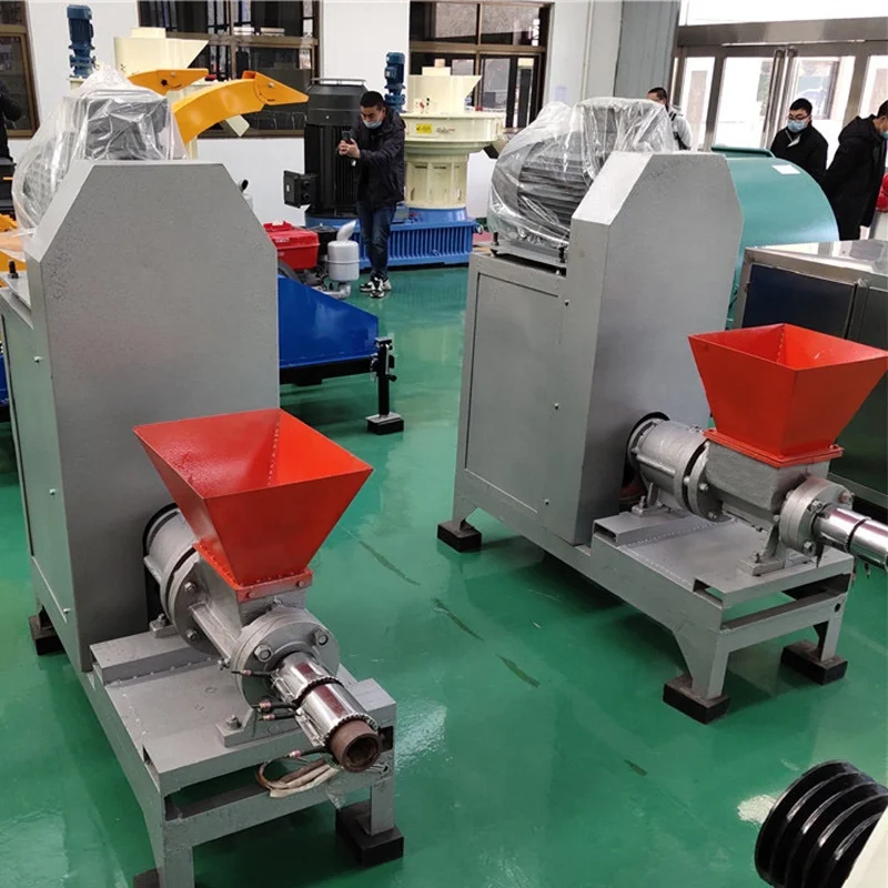 Tunisia shisha corn stalk rice straw lump wood rod briquette charcoal making machine