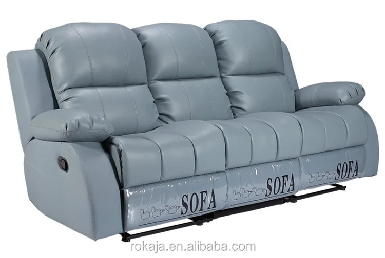Small Apartment PU Leather Multifunctional sofa Combination Living Room First Class Manual recliner Sofa 1+2+3 Seater