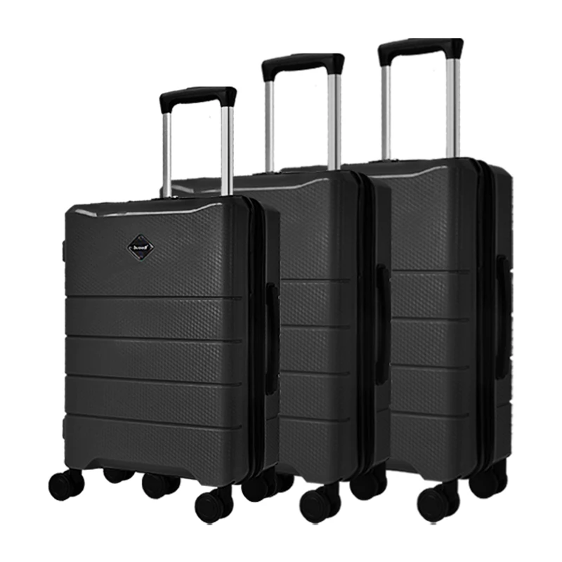 factory price 3 PCS maletas de viaje sets portable PP material hot selling fashion suitcases with spinner wheels travel trolley