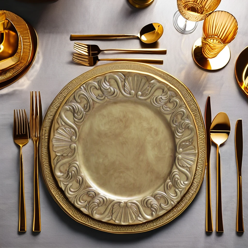 13 inch Modern Design PP Plastic round Charger Plate Set High Quality Ins Style Dish Weddings Restaurants Parties Home