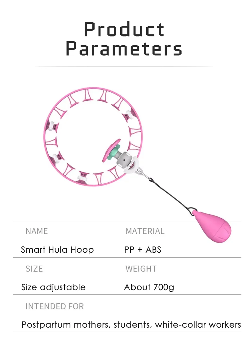 YIWU Smart Fitness Circles for Adults Weighted Hula Hoop with Vhoop Combo for Weighted Hoola Hoop Workout