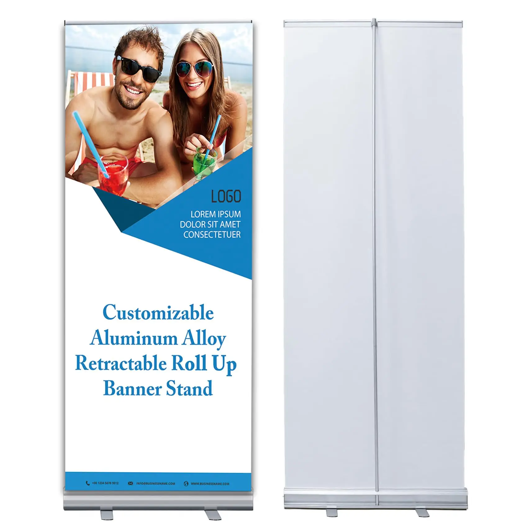 Wholesale Portable Foldable Display Stand Thickened Aluminum Alloy Roll Banner Poster for Advertising for Trade Shows Promotions