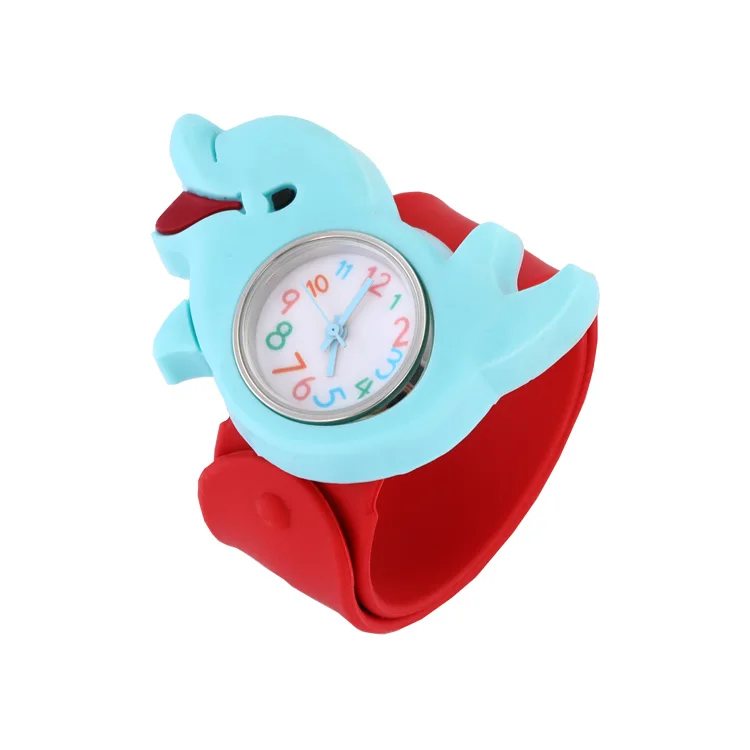 BOMAXE 8546 Cheap wholesale promotional Lovely Top Boys Girls Fashion Animal Silicone Slap Slap kids cartoon slap watch