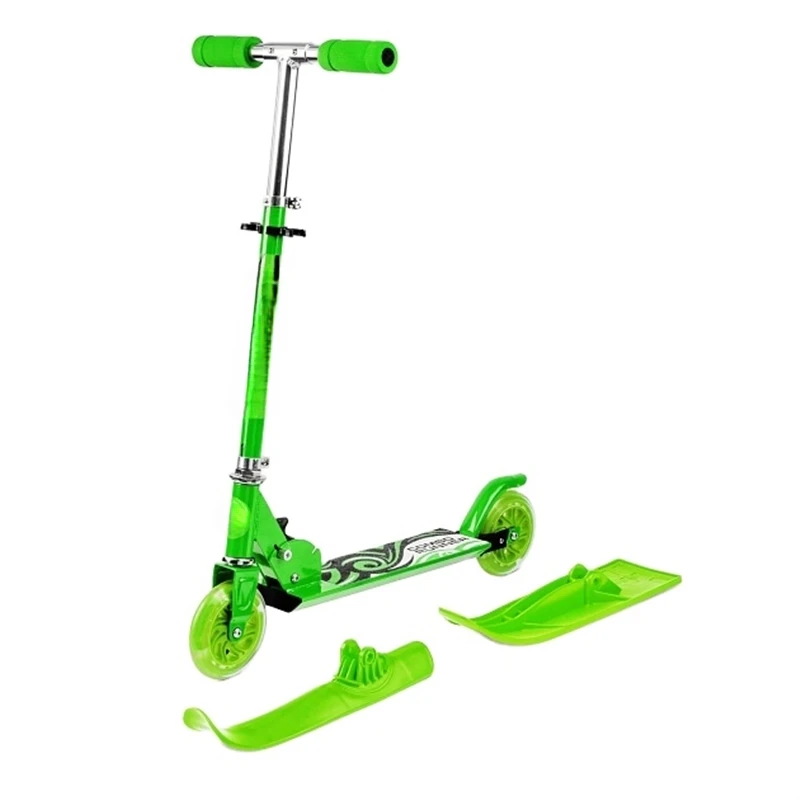 Factory Price Custom 2 in 1 Snow Scooter Summer and Winter Kick Ski for Kids Sale Multiple Colors