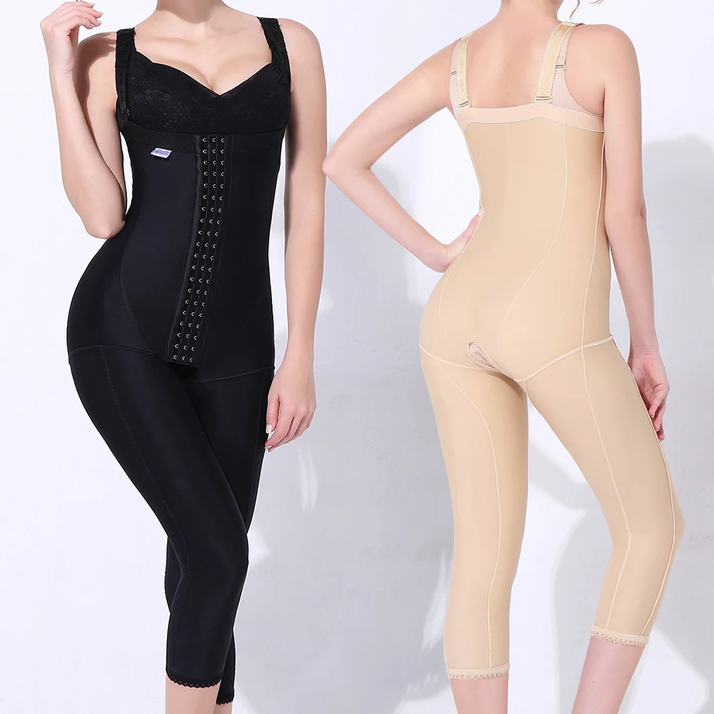 45% Spandex Adjustable Shoulder Strap Bbl Fajas Colombianas Post Surgery Women High Waist Full Body Shapewear