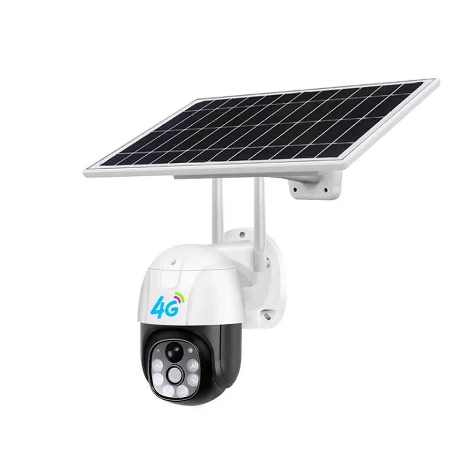 V380 CCTV Solar 4G Camera Ip Ptz Power Solar Panel Power Colorful Night Vision 2MP 4G Network camera